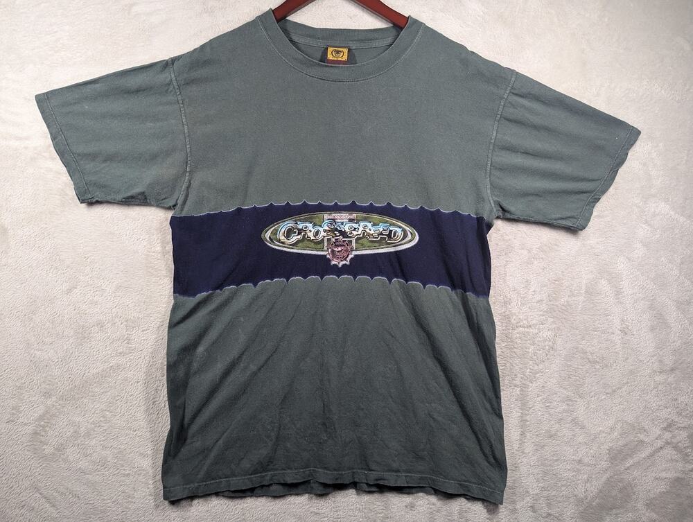 Vintage 1995 Beware CROSS BREED by Giant Merchandising Shirt Size MEDIUM *Grunge